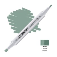 Маркер спиртовой двухсторонний SKETCHMARKER, BG42 Зеленый сланец