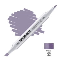Маркер спиртовой двухсторонний SKETCHMARKER, BG72 Серовато-сиреневый