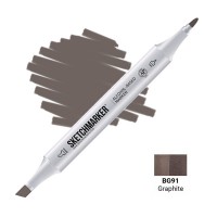 Маркер спиртовой двухсторонний SKETCHMARKER, BG91 Графит