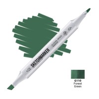 Маркер спиртовой двухсторонний SKETCHMARKER, G110 Зеленый лес