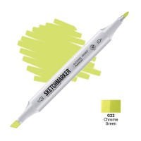 Маркер спиртовой двухсторонний SKETCHMARKER, G22 Зелёный хром