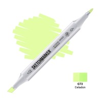 Маркер спиртовой двухсторонний SKETCHMARKER, G73 Светлый зелёный (Селадон)