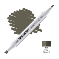 Маркер спиртовой двухсторонний SKETCHMARKER, GG3 Серый зеленоватый 3
