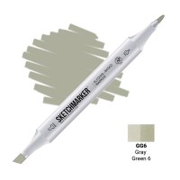 Маркер спиртовой двухсторонний SKETCHMARKER, GG6 Серый зеленоватый 6