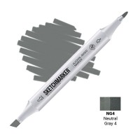 Маркер спиртовой двухсторонний SKETCHMARKER, NG4 Серый нейтральный 4