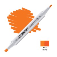 Маркер спиртовой двухсторонний SKETCHMARKER, O42 Рыжевато-коричневый