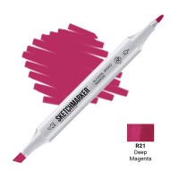 Маркер спиртовой двухсторонний SKETCHMARKER, R21 Глубокий пурпурный