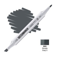 Маркер спиртовой двухсторонний SKETCHMARKER, SG3 Серый простой 3