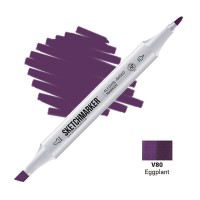 Маркер спиртовой двухсторонний SKETCHMARKER, V80 Баклажан