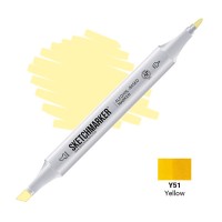 Маркер спиртовой двухсторонний SKETCHMARKER, Y51 Желтый