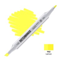 Маркер спиртовой двухсторонний SKETCHMARKER, Y62 Лимон