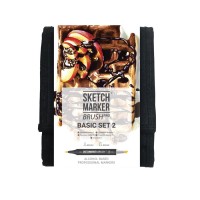 Набор маркеров SKETCHMARKER Brush `Basic 2`, 12цв.
