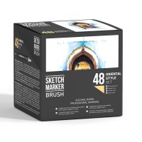 Набор маркеров SKETCHMARKER Brush `Oriental style`, 48цв. (пластиковый бокс)