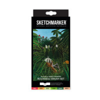 Набор маркеров `Руссо` Sketchmarker Brush & Pushkinskiy, 6цв.
