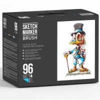 Набор маркеров SKETCHMARKER Brush `Set 4`, 96цв. (пластиковый бокс)