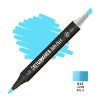 Маркер спиртовой двухсторонний SKETCHMARKER Brush, B13 Прозрачная вода