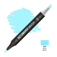 Маркер спиртовой двухсторонний SKETCHMARKER Brush, B43 Голубая луна