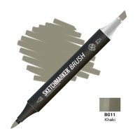 Маркер спиртовой двухсторонний SKETCHMARKER Brush, BG11 Хаки