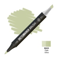 Маркер спиртовой двухсторонний SKETCHMARKER Brush, BG23 Бледно-оливковый