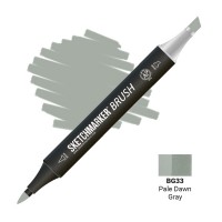 Маркер спиртовой двухсторонний SKETCHMARKER Brush, BG33 Бледно-серый рассвет