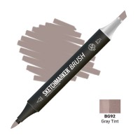 Маркер спиртовой двухсторонний SKETCHMARKER Brush, BG92 Серый насыщенный