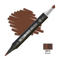 Маркер спиртовой двухсторонний SKETCHMARKER Brush, BR10 Коричневый