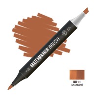 Маркер спиртовой двухсторонний SKETCHMARKER Brush, BR11 Горчица