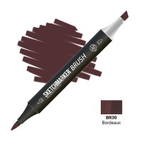 Маркер спиртовой двухсторонний SKETCHMARKER Brush, BR30 Бордо