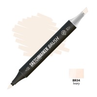 Маркер спиртовой двухсторонний SKETCHMARKER Brush, BR34 Слоновая кость
