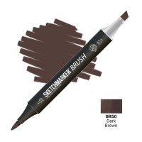 Маркер спиртовой двухсторонний SKETCHMARKER Brush, BR50 Темно-коричневый