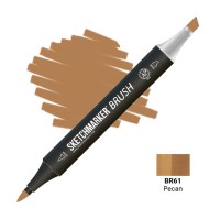 Маркер спиртовой двухсторонний SKETCHMARKER Brush, BR61 Орех пекан