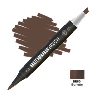 Маркер спиртовой двухсторонний SKETCHMARKER Brush, BR80 Брюнетка