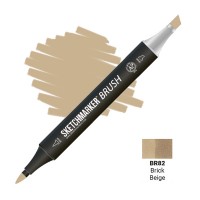 Маркер спиртовой двухсторонний SKETCHMARKER Brush, BR82 Бежевый кирпич