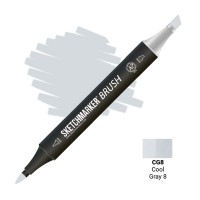 Маркер спиртовой двухсторонний SKETCHMARKER Brush, CG8 Серый холодный 8