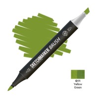 Маркер спиртовой двухсторонний SKETCHMARKER Brush, G11 Желто-еленый