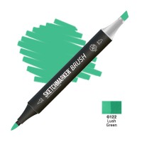 Маркер спиртовой двухсторонний SKETCHMARKER Brush, G122 Сочный зеленый