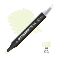 Маркер спиртовой двухсторонний SKETCHMARKER Brush, G15 Лаймовый пунш