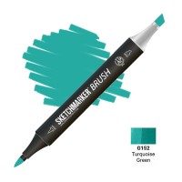 Маркер спиртовой двухсторонний SKETCHMARKER Brush, G152 Бирюзово-зеленый