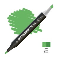 Маркер спиртовой двухсторонний SKETCHMARKER Brush, G91 Зеленый папоротник