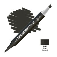 Маркер спиртовой двухсторонний SKETCHMARKER Brush, GG1 Серый зеленоватый 1