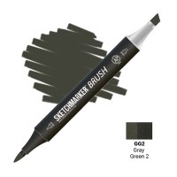 Маркер спиртовой двухсторонний SKETCHMARKER Brush, GG2 Серый зеленоватый 2