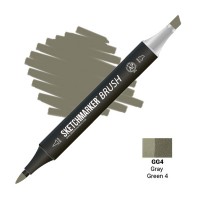 Маркер спиртовой двухсторонний SKETCHMARKER Brush, GG4 Серый зеленоватый 4