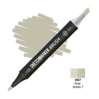 Маркер спиртовой двухсторонний SKETCHMARKER Brush, GG7 Серый зеленоватый 7