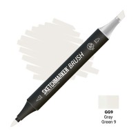 Маркер спиртовой двухсторонний SKETCHMARKER Brush, GG9 Серый зеленоватый 9