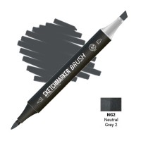 Маркер спиртовой двухсторонний SKETCHMARKER Brush, NG2 Серый нейтральный 2