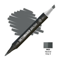 Маркер спиртовой двухсторонний SKETCHMARKER Brush, NG3 Серый нейтральный 3