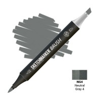 Маркер спиртовой двухсторонний SKETCHMARKER Brush, NG4 Серый нейтральный 4