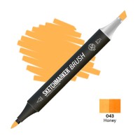 Маркер спиртовой двухсторонний SKETCHMARKER Brush, O43 Мед