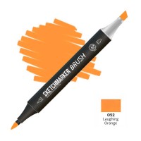 Маркер спиртовой двухсторонний SKETCHMARKER Brush, O52 Веселый оранжевый