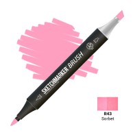 Маркер спиртовой двухсторонний SKETCHMARKER Brush, R43 Шербет